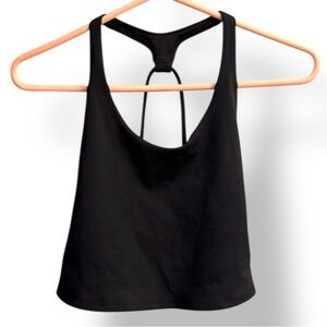 Gilly Hicks Black Racerback Crop S Curvy